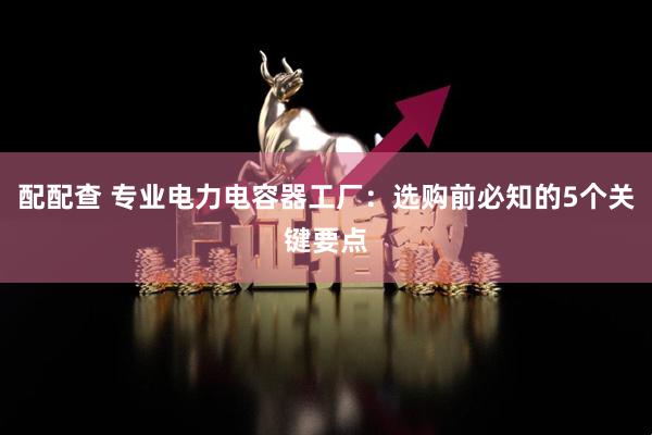 配配查 专业电力电容器工厂：选购前必知的5个关键要点